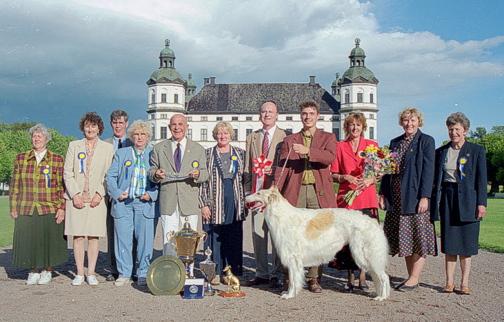 BEST IN SHOW at the Skokloster Sighthound Specialty  in 1998